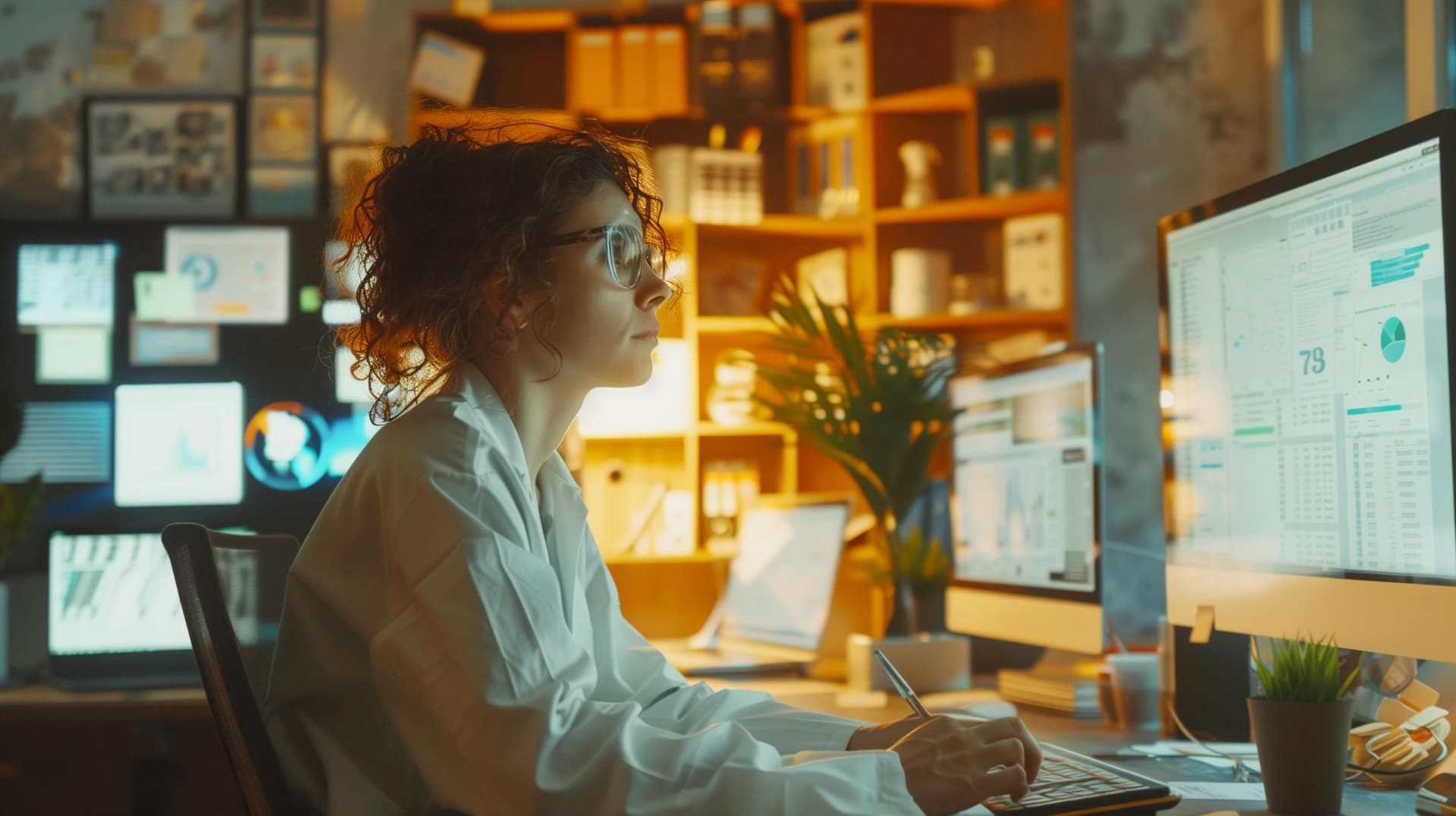 JD Healthcare Consultants financial team member managing a spreadsheet on a computer