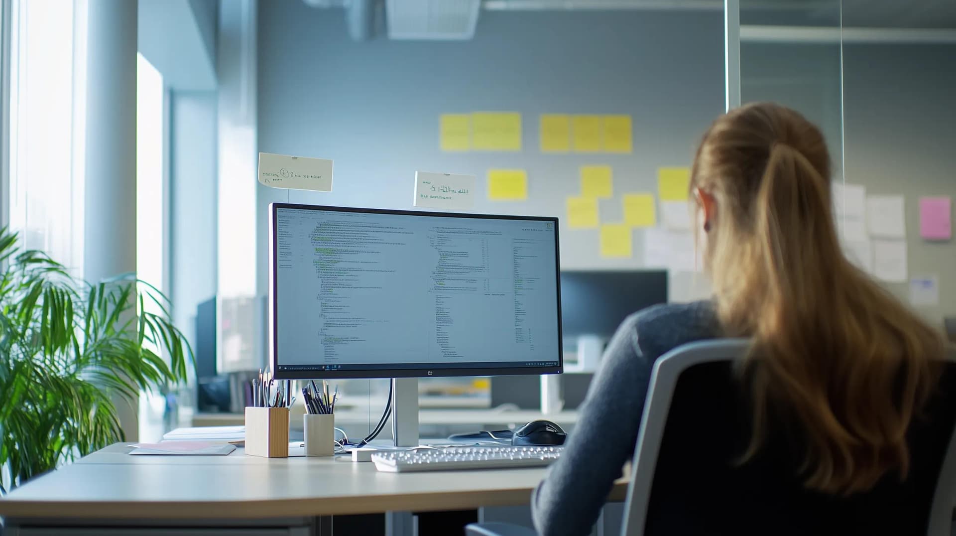 A healthcare project management professional going over data related to LEAN principles of project management