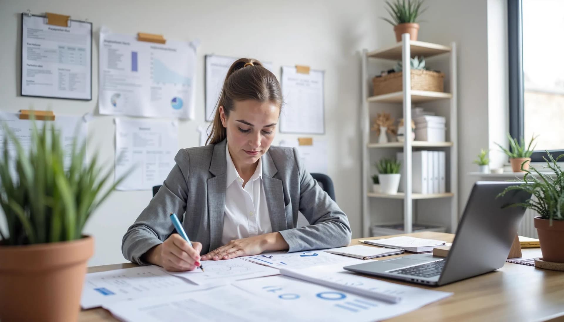 A healthcare executive reviewing healthcare equipment data to determine the ROI for each equipment