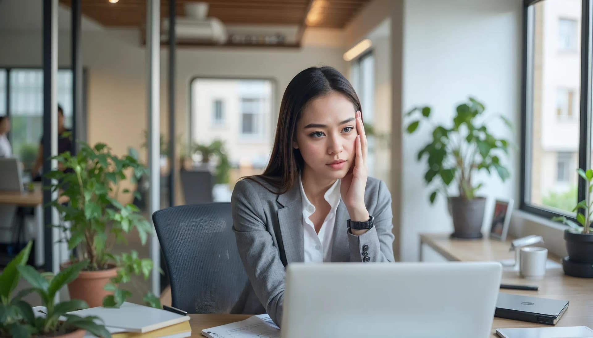 A healthcare administrator reviewing efficiency protocols to determine areas of improvement